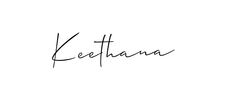 How to make Keethana signature? Allison_Script is a professional autograph style. Create handwritten signature for Keethana name. Keethana signature style 2 images and pictures png