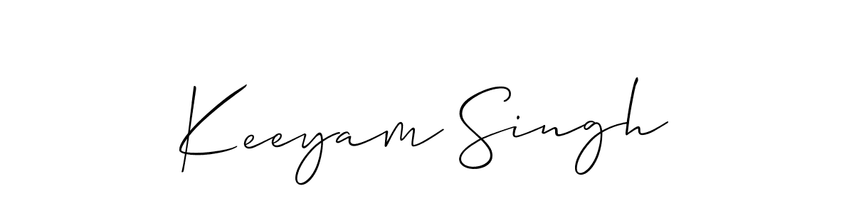 How to make Keeyam Singh name signature. Use Allison_Script style for creating short signs online. This is the latest handwritten sign. Keeyam Singh signature style 2 images and pictures png