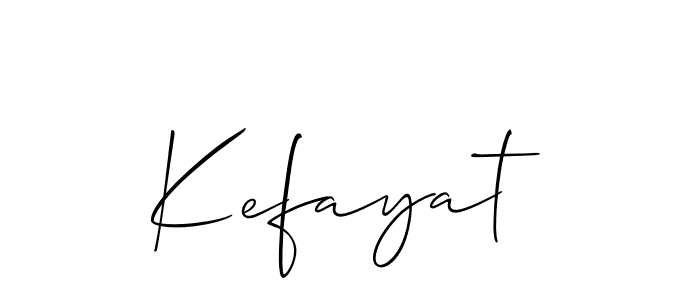 It looks lik you need a new signature style for name Kefayat. Design unique handwritten (Allison_Script) signature with our free signature maker in just a few clicks. Kefayat signature style 2 images and pictures png