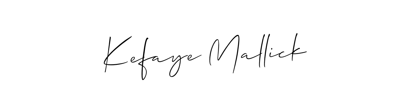 How to make Kefaye Mallick signature? Allison_Script is a professional autograph style. Create handwritten signature for Kefaye Mallick name. Kefaye Mallick signature style 2 images and pictures png