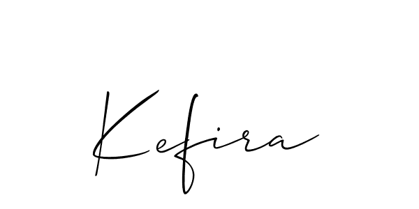 Use a signature maker to create a handwritten signature online. With this signature software, you can design (Allison_Script) your own signature for name Kefira. Kefira signature style 2 images and pictures png