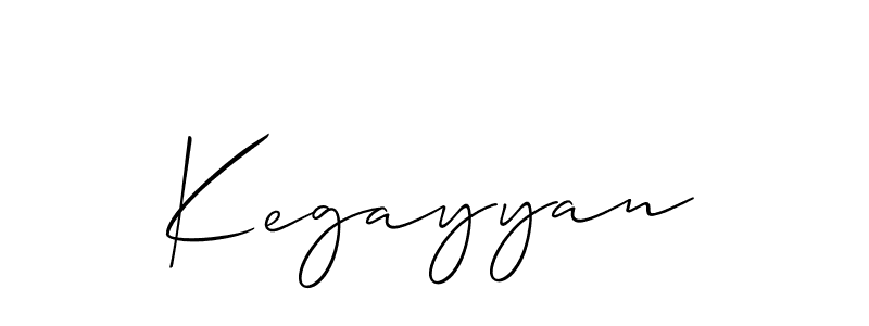 Design your own signature with our free online signature maker. With this signature software, you can create a handwritten (Allison_Script) signature for name Kegayyan. Kegayyan signature style 2 images and pictures png