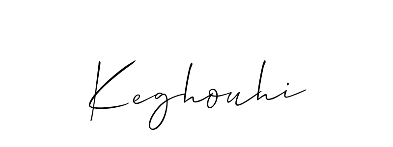 Use a signature maker to create a handwritten signature online. With this signature software, you can design (Allison_Script) your own signature for name Keghouhi. Keghouhi signature style 2 images and pictures png