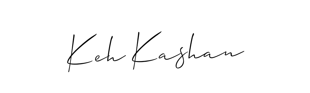 The best way (Allison_Script) to make a short signature is to pick only two or three words in your name. The name Keh Kashan include a total of six letters. For converting this name. Keh Kashan signature style 2 images and pictures png