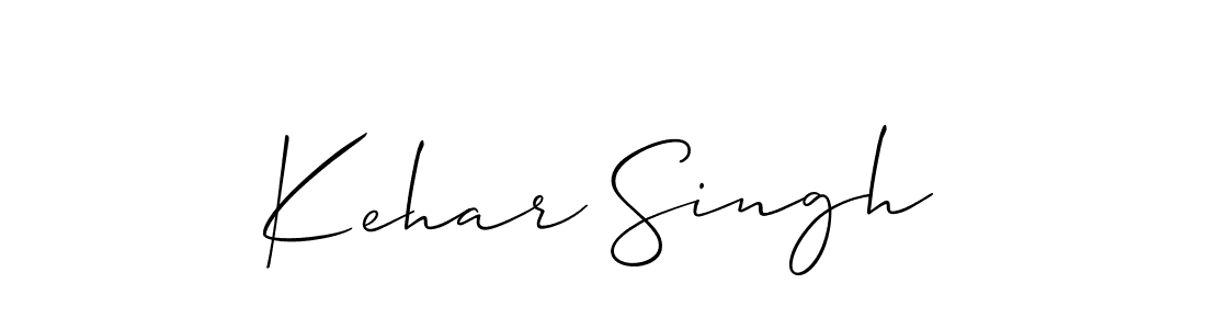 Design your own signature with our free online signature maker. With this signature software, you can create a handwritten (Allison_Script) signature for name Kehar Singh. Kehar Singh signature style 2 images and pictures png