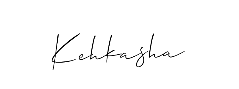 How to Draw Kehkasha signature style? Allison_Script is a latest design signature styles for name Kehkasha. Kehkasha signature style 2 images and pictures png