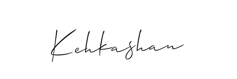 Create a beautiful signature design for name Kehkashan. With this signature (Allison_Script) fonts, you can make a handwritten signature for free. Kehkashan signature style 2 images and pictures png