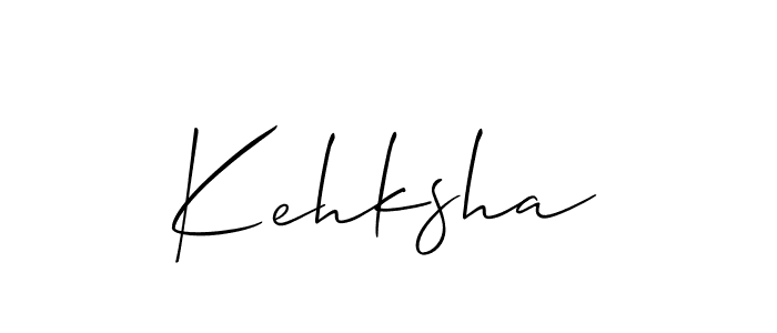 How to Draw Kehksha signature style? Allison_Script is a latest design signature styles for name Kehksha. Kehksha signature style 2 images and pictures png