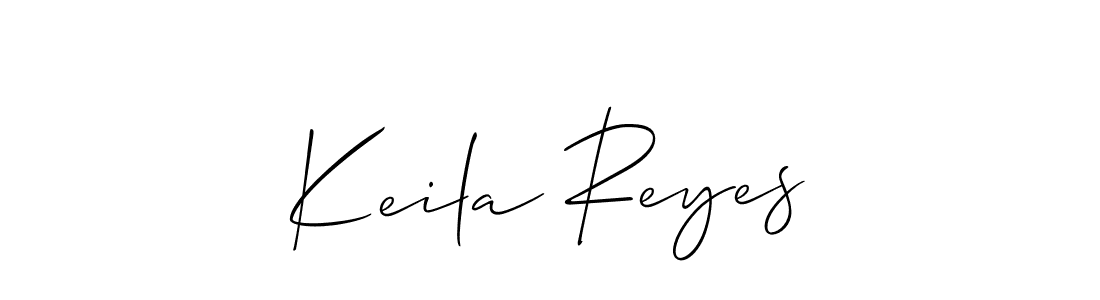 The best way (Allison_Script) to make a short signature is to pick only two or three words in your name. The name Keila Reyes include a total of six letters. For converting this name. Keila Reyes signature style 2 images and pictures png