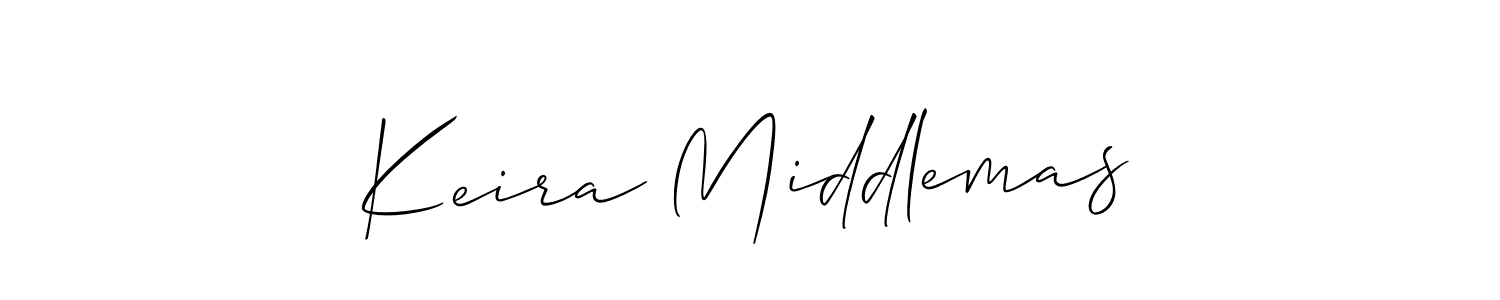 How to make Keira Middlemas name signature. Use Allison_Script style for creating short signs online. This is the latest handwritten sign. Keira Middlemas signature style 2 images and pictures png