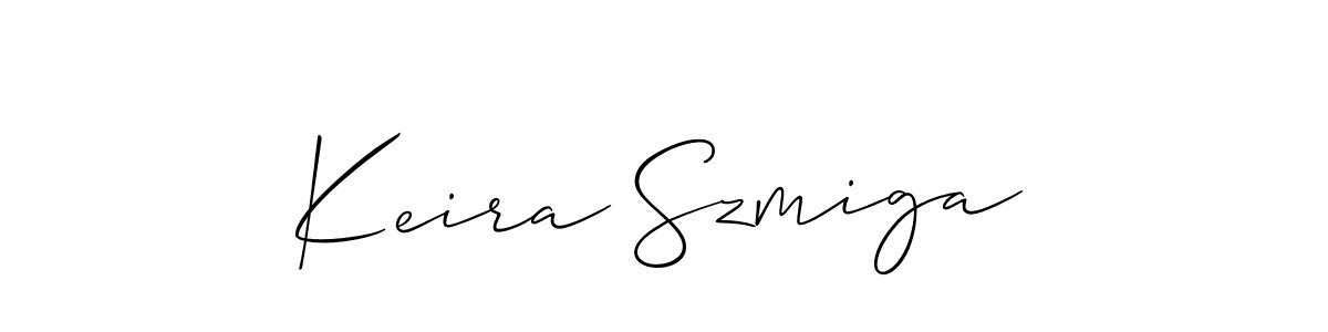 Keira Szmiga stylish signature style. Best Handwritten Sign (Allison_Script) for my name. Handwritten Signature Collection Ideas for my name Keira Szmiga. Keira Szmiga signature style 2 images and pictures png