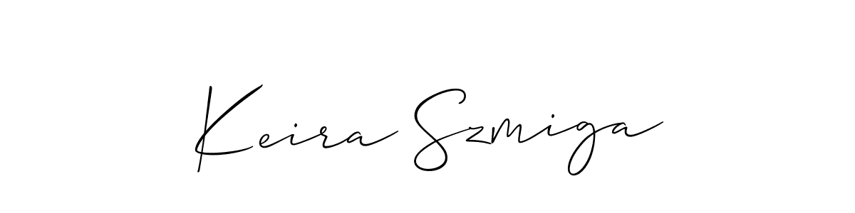 Keira Szmiga stylish signature style. Best Handwritten Sign (Allison_Script) for my name. Handwritten Signature Collection Ideas for my name Keira Szmiga. Keira Szmiga signature style 2 images and pictures png