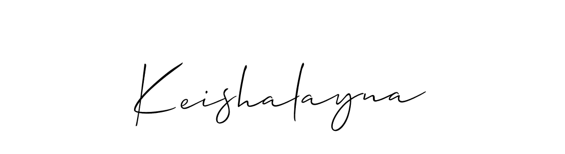 Use a signature maker to create a handwritten signature online. With this signature software, you can design (Allison_Script) your own signature for name Keishalayna. Keishalayna signature style 2 images and pictures png