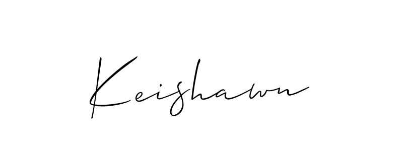 Design your own signature with our free online signature maker. With this signature software, you can create a handwritten (Allison_Script) signature for name Keishawn. Keishawn signature style 2 images and pictures png