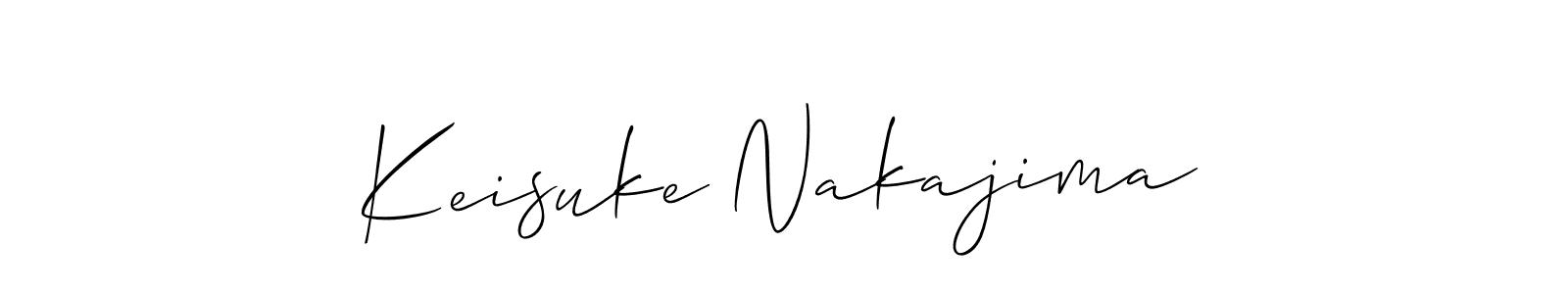 Also we have Keisuke Nakajima name is the best signature style. Create professional handwritten signature collection using Allison_Script autograph style. Keisuke Nakajima signature style 2 images and pictures png