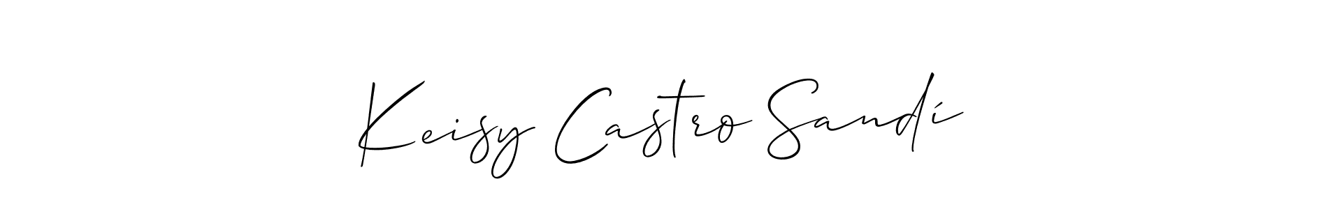 Also we have Keisy Castro Sandí name is the best signature style. Create professional handwritten signature collection using Allison_Script autograph style. Keisy Castro Sandí signature style 2 images and pictures png