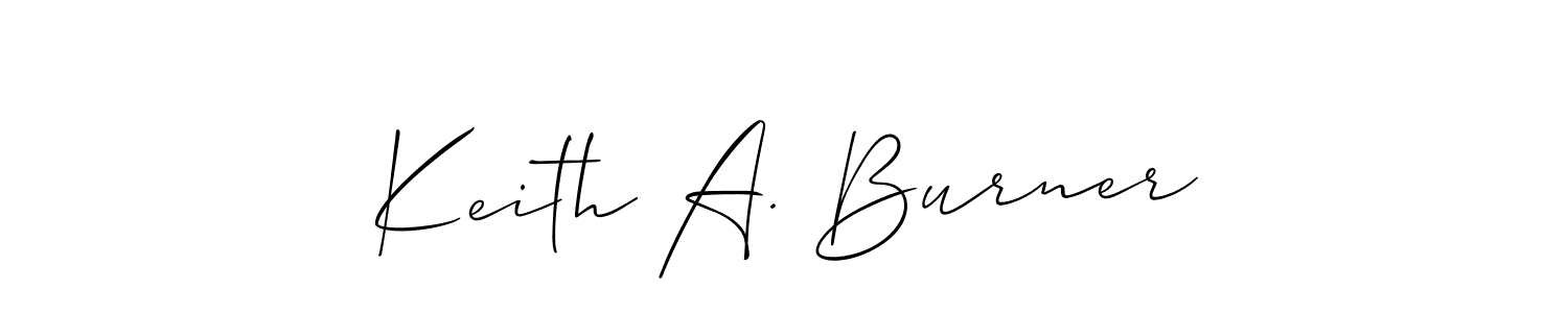 Make a beautiful signature design for name Keith A. Burner. With this signature (Allison_Script) style, you can create a handwritten signature for free. Keith A. Burner signature style 2 images and pictures png