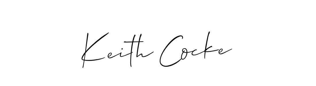 Allison_Script is a professional signature style that is perfect for those who want to add a touch of class to their signature. It is also a great choice for those who want to make their signature more unique. Get Keith Cocke name to fancy signature for free. Keith Cocke signature style 2 images and pictures png