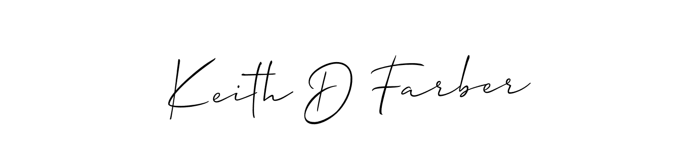 Make a beautiful signature design for name Keith D Farber. With this signature (Allison_Script) style, you can create a handwritten signature for free. Keith D Farber signature style 2 images and pictures png