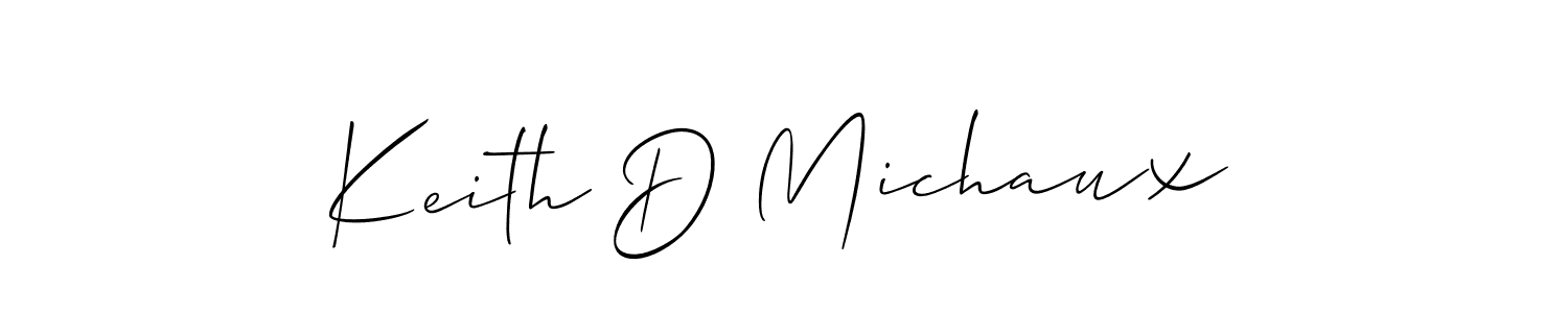 Make a short Keith D Michaux signature style. Manage your documents anywhere anytime using Allison_Script. Create and add eSignatures, submit forms, share and send files easily. Keith D Michaux signature style 2 images and pictures png