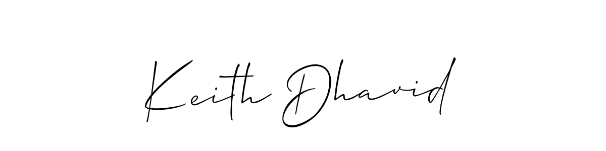 Use a signature maker to create a handwritten signature online. With this signature software, you can design (Allison_Script) your own signature for name Keith Dhavid. Keith Dhavid signature style 2 images and pictures png