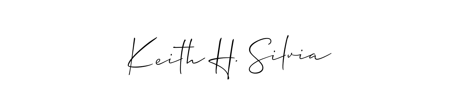 It looks lik you need a new signature style for name Keith H. Silvia. Design unique handwritten (Allison_Script) signature with our free signature maker in just a few clicks. Keith H. Silvia signature style 2 images and pictures png