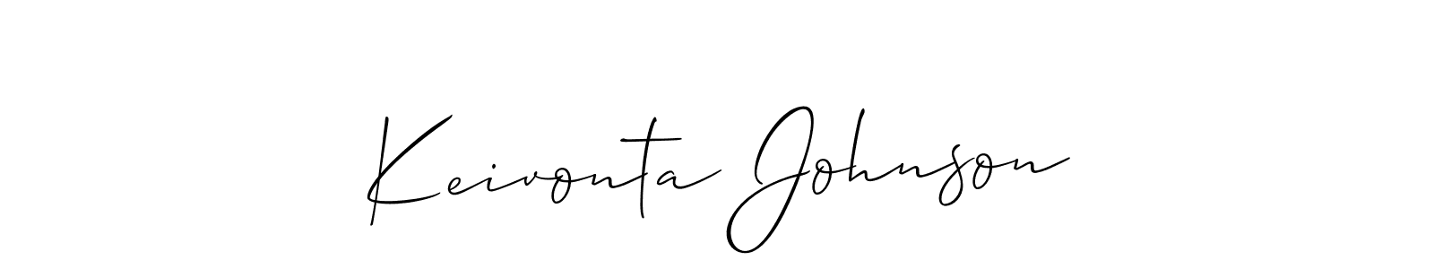 if you are searching for the best signature style for your name Keivonta Johnson. so please give up your signature search. here we have designed multiple signature styles  using Allison_Script. Keivonta Johnson signature style 2 images and pictures png