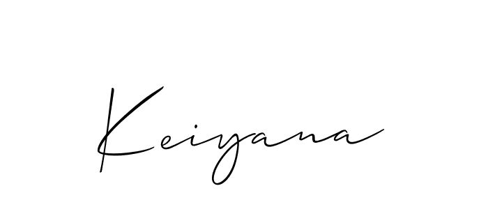 Use a signature maker to create a handwritten signature online. With this signature software, you can design (Allison_Script) your own signature for name Keiyana. Keiyana signature style 2 images and pictures png