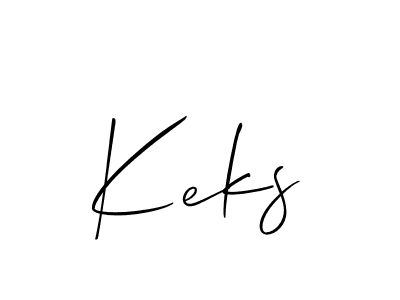 You should practise on your own different ways (Allison_Script) to write your name (Keks) in signature. don't let someone else do it for you. Keks signature style 2 images and pictures png