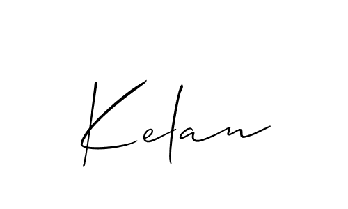 Design your own signature with our free online signature maker. With this signature software, you can create a handwritten (Allison_Script) signature for name Kelan. Kelan signature style 2 images and pictures png