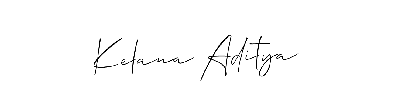 Kelana Aditya stylish signature style. Best Handwritten Sign (Allison_Script) for my name. Handwritten Signature Collection Ideas for my name Kelana Aditya. Kelana Aditya signature style 2 images and pictures png
