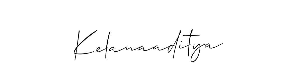 Design your own signature with our free online signature maker. With this signature software, you can create a handwritten (Allison_Script) signature for name Kelanaaditya. Kelanaaditya signature style 2 images and pictures png