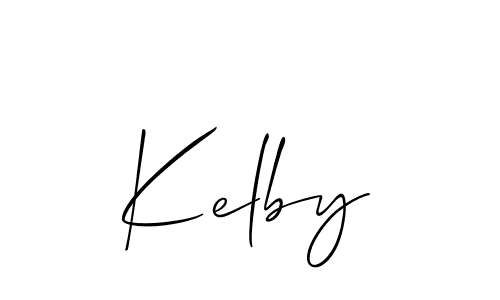if you are searching for the best signature style for your name Kelby. so please give up your signature search. here we have designed multiple signature styles  using Allison_Script. Kelby signature style 2 images and pictures png