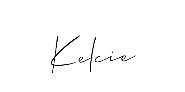 How to make Kelcie name signature. Use Allison_Script style for creating short signs online. This is the latest handwritten sign. Kelcie signature style 2 images and pictures png