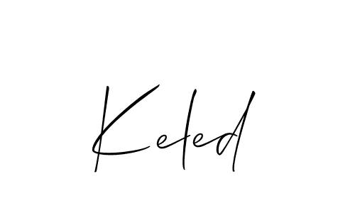 Best and Professional Signature Style for Keled. Allison_Script Best Signature Style Collection. Keled signature style 2 images and pictures png