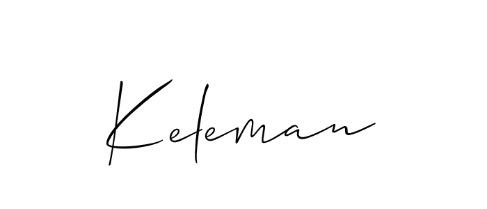 How to make Keleman signature? Allison_Script is a professional autograph style. Create handwritten signature for Keleman name. Keleman signature style 2 images and pictures png