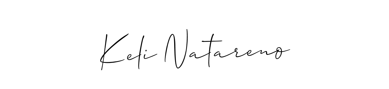 Make a beautiful signature design for name Keli Natareno. With this signature (Allison_Script) style, you can create a handwritten signature for free. Keli Natareno signature style 2 images and pictures png