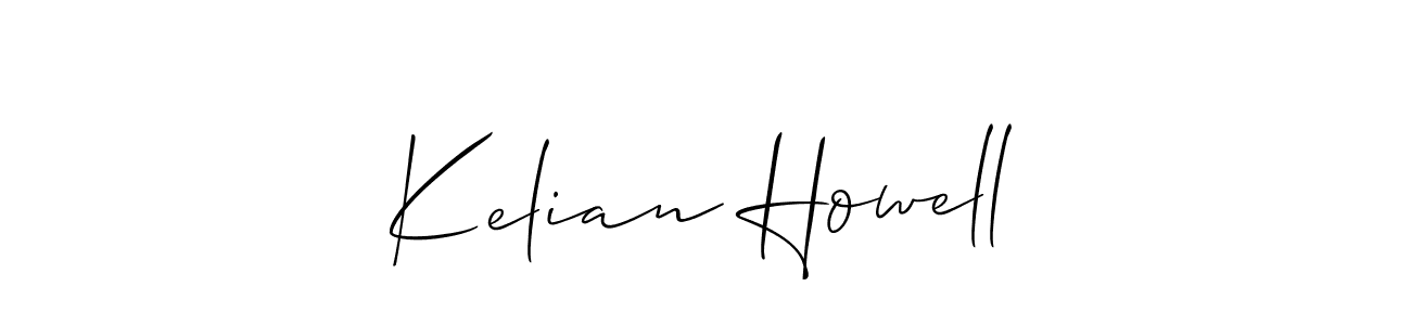 Make a beautiful signature design for name Kelian Howell. With this signature (Allison_Script) style, you can create a handwritten signature for free. Kelian Howell signature style 2 images and pictures png