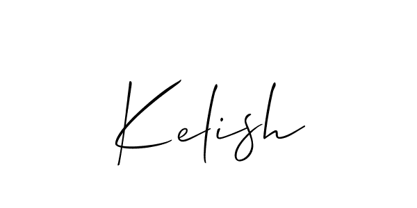 Allison_Script is a professional signature style that is perfect for those who want to add a touch of class to their signature. It is also a great choice for those who want to make their signature more unique. Get Kelish name to fancy signature for free. Kelish signature style 2 images and pictures png