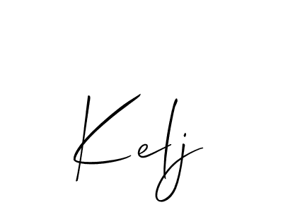 Best and Professional Signature Style for Kelj. Allison_Script Best Signature Style Collection. Kelj signature style 2 images and pictures png