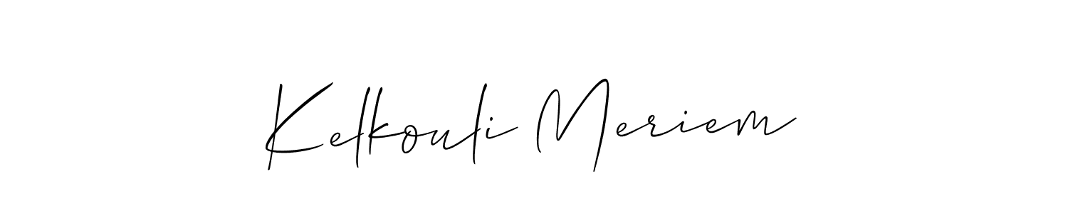 How to Draw Kelkouli Meriem signature style? Allison_Script is a latest design signature styles for name Kelkouli Meriem. Kelkouli Meriem signature style 2 images and pictures png