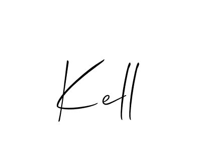 Design your own signature with our free online signature maker. With this signature software, you can create a handwritten (Allison_Script) signature for name Kell. Kell signature style 2 images and pictures png