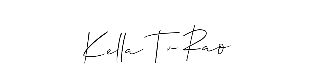 Design your own signature with our free online signature maker. With this signature software, you can create a handwritten (Allison_Script) signature for name Kella Tv Rao. Kella Tv Rao signature style 2 images and pictures png