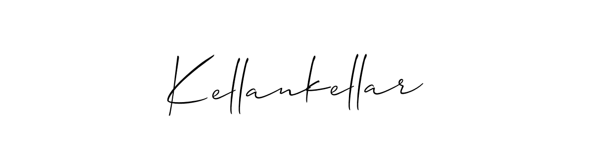 Use a signature maker to create a handwritten signature online. With this signature software, you can design (Allison_Script) your own signature for name Kellankellar. Kellankellar signature style 2 images and pictures png