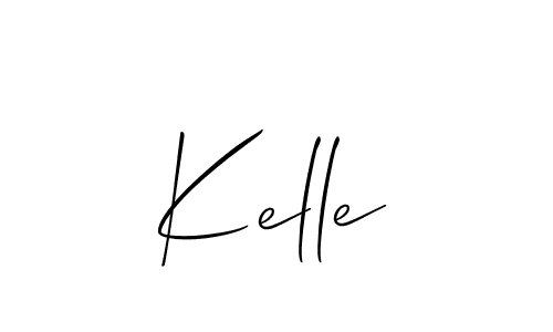 Create a beautiful signature design for name Kelle. With this signature (Allison_Script) fonts, you can make a handwritten signature for free. Kelle signature style 2 images and pictures png