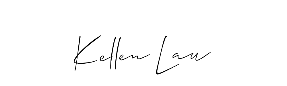 You should practise on your own different ways (Allison_Script) to write your name (Kellen Lau) in signature. don't let someone else do it for you. Kellen Lau signature style 2 images and pictures png