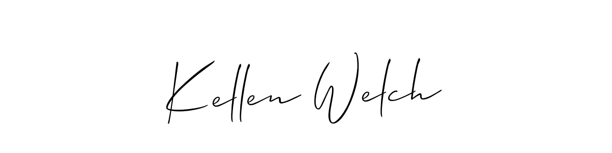 The best way (Allison_Script) to make a short signature is to pick only two or three words in your name. The name Kellen Welch include a total of six letters. For converting this name. Kellen Welch signature style 2 images and pictures png