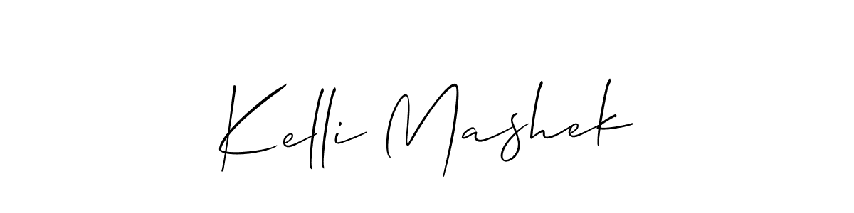 Design your own signature with our free online signature maker. With this signature software, you can create a handwritten (Allison_Script) signature for name Kelli Mashek. Kelli Mashek signature style 2 images and pictures png