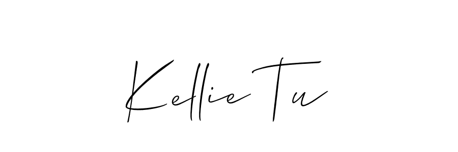 Kellie Tu stylish signature style. Best Handwritten Sign (Allison_Script) for my name. Handwritten Signature Collection Ideas for my name Kellie Tu. Kellie Tu signature style 2 images and pictures png