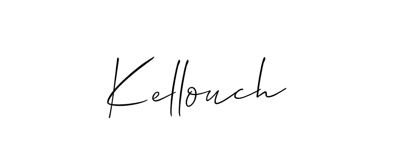 Allison_Script is a professional signature style that is perfect for those who want to add a touch of class to their signature. It is also a great choice for those who want to make their signature more unique. Get Kellouch name to fancy signature for free. Kellouch signature style 2 images and pictures png